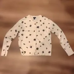 (中古品)Gapレディース長袖カ―ディガンLサイズクリ―厶色花柄のサムネイル
