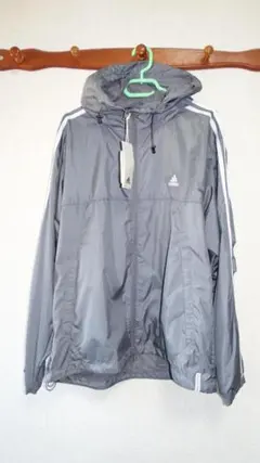 【新品未使用】adidas グレー ウィンドブレーカー KWE95-JF3955