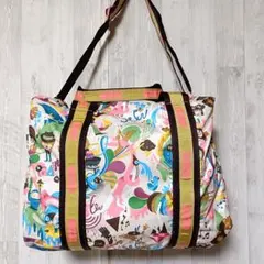 LeSportsac ボストンバッグ マルチカラー アニマル柄 - メルカリ
