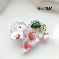 【再販△】レジン ヘアゴム ピンク◡̈♥︎ 猫ちゃん　ドットハート付き 再販△】レジン ヘアゴム ピンク◡̈♥︎ 猫ちゃん ドットハート付き