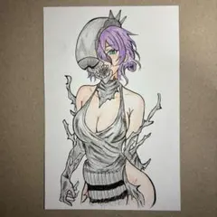 手描きイラスト チェンソーマン レゼ ファンアート アナログ