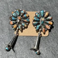 ナバホ族　Navajo インディアンジュエリー　ピアス　ターコイズ　シルバーのサムネイル