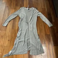 LANVIN グレー ロングカーディガン 38