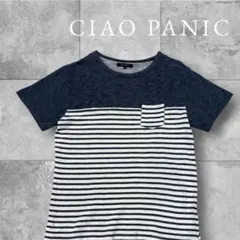 CIAO PANIC ボーダー Tシャツ ネイビー L 半袖　カジュアルのサムネイル