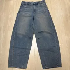 GU ワイドレッグデニムパンツ Lサイズ