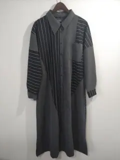 SACRA】ストライプ柄 ロングシャツワンピース - メルカリ