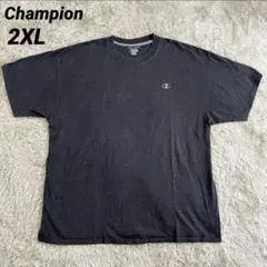 チャンピオン グレー 半袖 Tシャツ ワンポイント　2XL