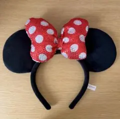 Disney ディズニー　カチューシャ　スパンコールリボン（ミニー）