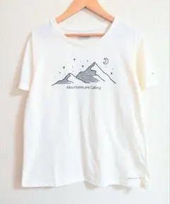 春夏Columbiaコロンビア白シンプル半袖Tシャツ大人カジュアル古着キャンプL