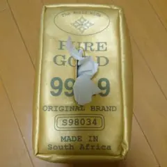 金塊型 ティッシュケース ゴールド 999.9
