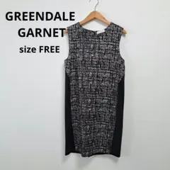 GREENDALE GARNET 切り替え ツイードワンピース 黒 Fのサムネイル