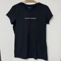 80 BANANA REPUBLIC ロゴT ブラック半袖 Mサイズ ストレッチのサムネイル