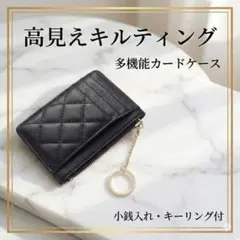 【ブラック】カードケース　小銭入れ　財布 パスケース　ブラック 薄型のサムネイル