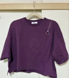 WEGO ショルダーリングジップTシャツ Fサイズ