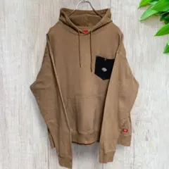 美品 ディッキーズ パーカー 綿 ベージュ XL