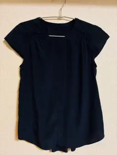 DES PRES: ネイビー ブラウス バックギャザーのサムネイル