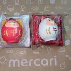 ミニチュア　concombre【郵便局限定　2026　干支だるま　うま紅白】