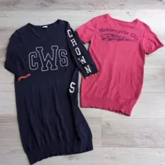 ロデオクラウンズ　サマーニット ワンピース＆セーター　2点