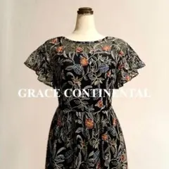 GRACE CONTINENTAL ボタニカルチュール刺繍ワンピース フラワー