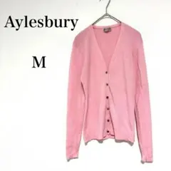 アリスバーリー リブ編みカーディガン 長袖 東京スタイル ピンク フェミニン