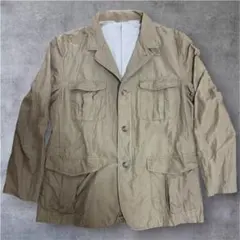 00's EDDIE BAUER ジャケット ベージュ コットンリネン ギミックのサムネイル