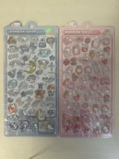 クーリア ボンボンドロップシール ももいろボンボン　みずいろボンボン　2枚セッ