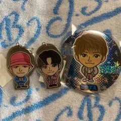 中島颯太 山本世界 メタルキーホルダー  缶バッジ 3点セット