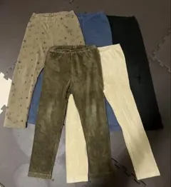 ユニクロ　秋冬レギンス120 5枚セット　裏起毛・コーデュロイ