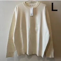 新品 GU ミラノリブ クルーネックセーター L