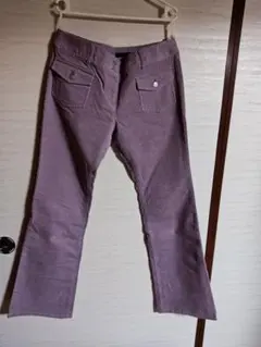 iCBパープル コーデュロイ フレアパンツ