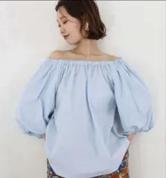 サックスブルー シャツ