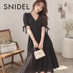 SNIDEL コットンパンチングレースワンピース