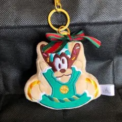 ディズニーストア　グーフィー　ぬいぐるみキーチェーン　クリスマス　クッキー
