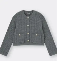 GU グレー ニットジャケット　完売品
