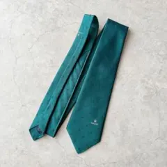 希少 ROLEX ロレックス ネクタイ グリーン ROLEX ロレックス／ネクタイ グリーン ロゴ刺繍入 シルク100%