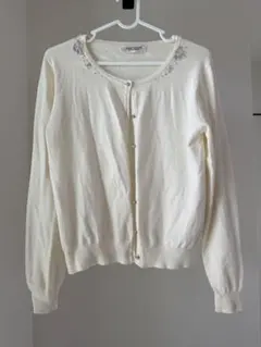 VINO ROUGE アイボリー カーディガン Lサイズ