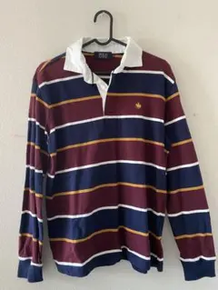 Polo ストライプ 長袖ポロシャツ　Mサイズ