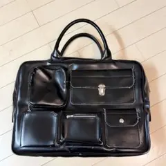未使用級] コムデギャルソン バッグ 鞄 ブラック マルチポケット 879 