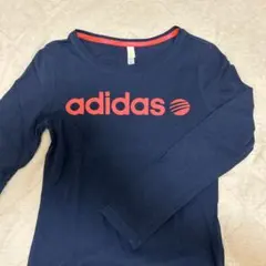 adidas 長袖 Tシャツ ネイビー ロゴ入りのサムネイル