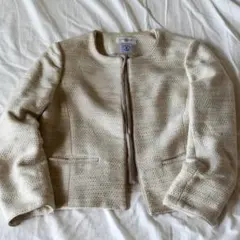 OPAQUE.CLIP ノーカラーツイードジャケット&スカート