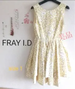 美品【FRAY I.D】ノースリーブ2段フレアワンピース