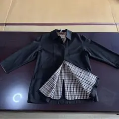 アクアスキュータム　綿　黒色　ステンカラーコート　Ｍサイズ