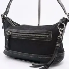 COACH y2k Shoulder Bag Tassel black 1227