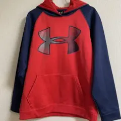 UNDER ARMOUR パーカー YXL (160cm相当) 赤×紺 秋冬