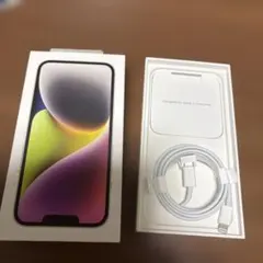 Apple iPhone 14 空箱　Lightningケーブル ホワイト