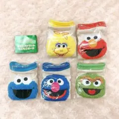 セサミストリート もこもこポーチ 全5種 フルコンプ