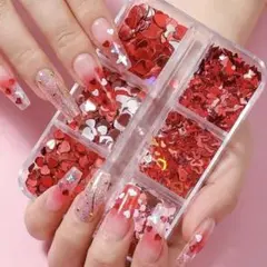 ハート ホログラム ネイル パーツ 素材 レジン 韓国 ラメ グリッター