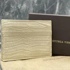 極美品✨ボッテガヴェネタ　クロコ　カードケース