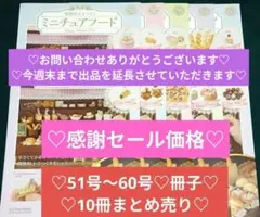 アシェット　樹脂粘土でつくる　ミニチュアフード　関口真優　51〜60　冊子10冊