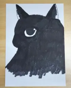 022｜黒猫 原画 A4 手描きイラスト - メルカリ